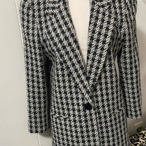 Elegant Houndstooth Women's Blazer